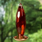 Copper & Jewel Cut Hummingbird Feeder